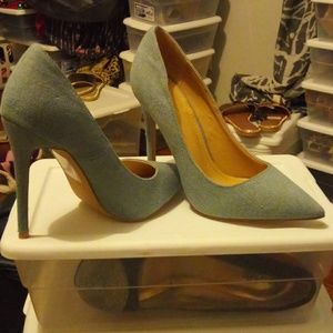 Denim pumps
